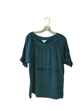 Robin Howe Blue Short Sleeved Silk Tunic Size 12